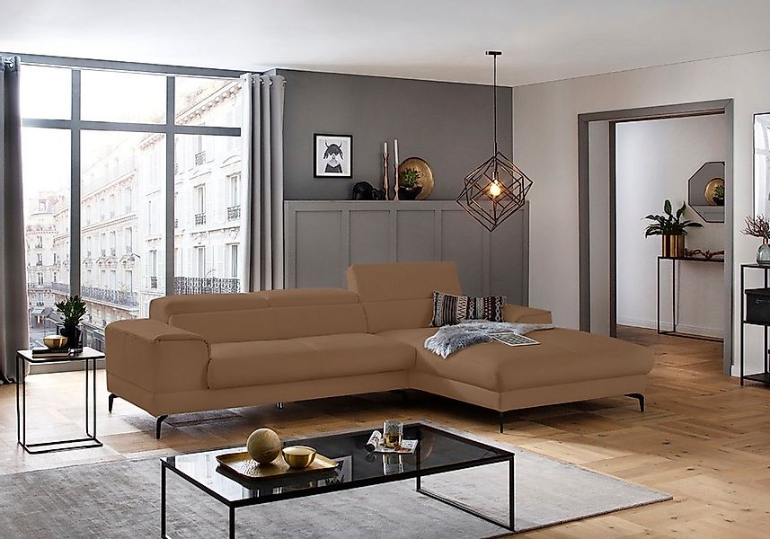 W.SCHILLIG Ecksofa "piedroo, Designsofa mit tollem Sitzkomfort, L-Form", Ko günstig online kaufen