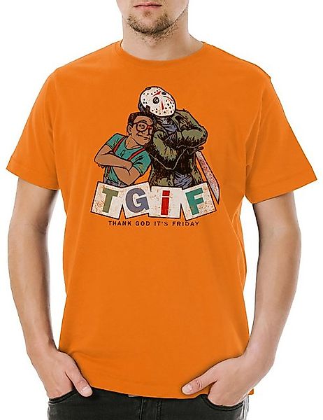 Urban Backwoods Print-Shirt TGIF I Herren T-Shirt Thank God It's The Friday günstig online kaufen