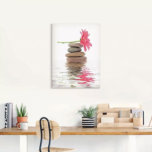 Artland Wandbild »Zen Spa Steine mit Blumen I«, Zen, (1 St.), als Leinwandb günstig online kaufen