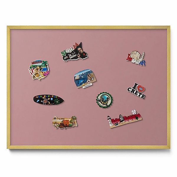 Tulup Magnettafel Metall Magnettafel Gerahmt Pastellrosa Farbe 80x60 cm Mag günstig online kaufen