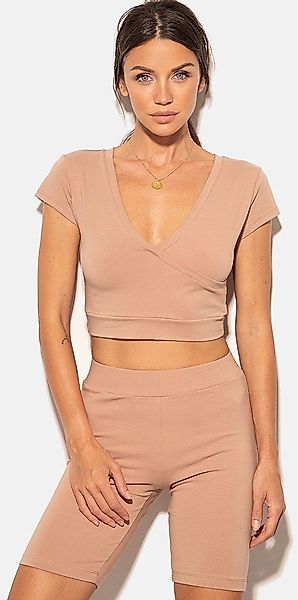Evoni Crop-Top Damen Crop Top Kurzarmshirt günstig online kaufen