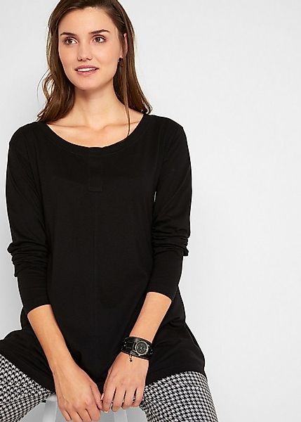 bonprix Langarmshirt ausgestellte Passform, Langarm, für vielseitige Anläss günstig online kaufen