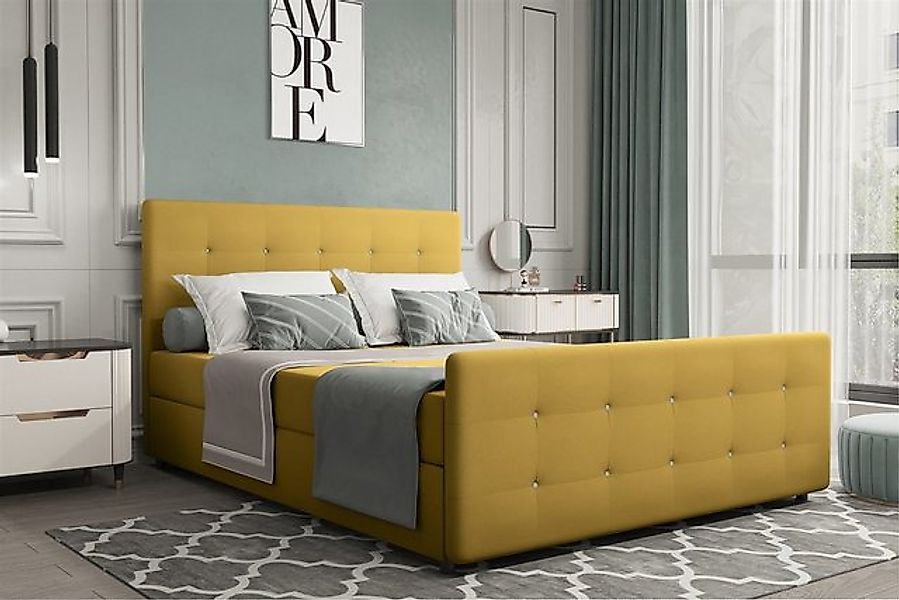 Fun Möbel Boxbett Schlafzimmerbett MARKOS Überlänge in Stoff Soro (Liegeflä günstig online kaufen