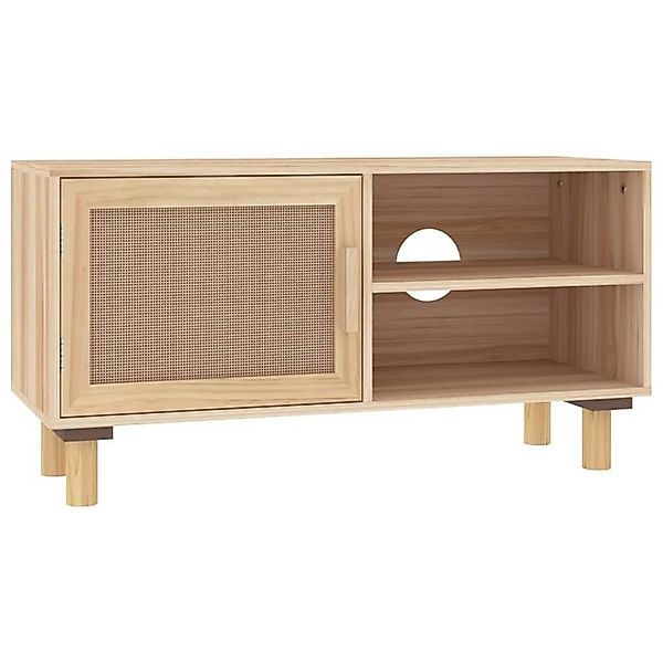 vidaXL TV-Schrank TV-Board Braun 80x30x40 cm Massivholz Kiefer und Natur-Ra günstig online kaufen