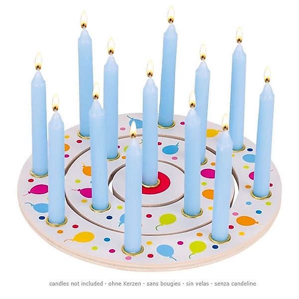 goki Kerzenständer Geburtstagskranz Luftballons Holzkranz (Set, günstig online kaufen