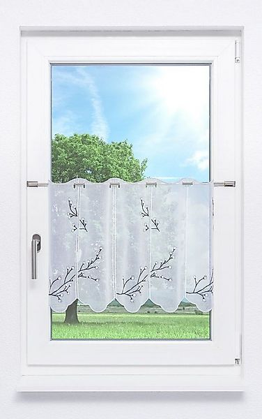 LYSEL® Scheibengardine Alisar (1 St), transparent, HxB 45x48cm günstig online kaufen