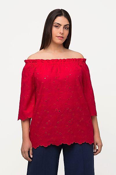 Ulla Popken Tunika Carmenbluse schulterfrei A-Linie günstig online kaufen