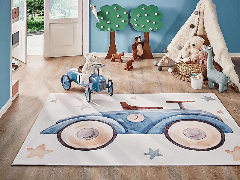 Steffensmeier Kinderteppich Sweet Dreams Auto, Rechteckig, Kinderzimmer günstig online kaufen