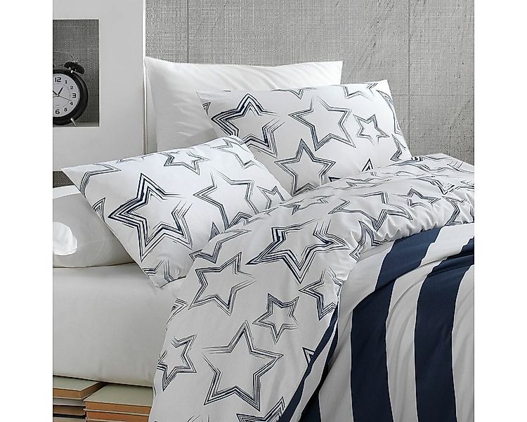 TRAUMSCHLAF Bettwäsche Stella, Renforce, 2 teilig, mit einer Streifen-Stern günstig online kaufen