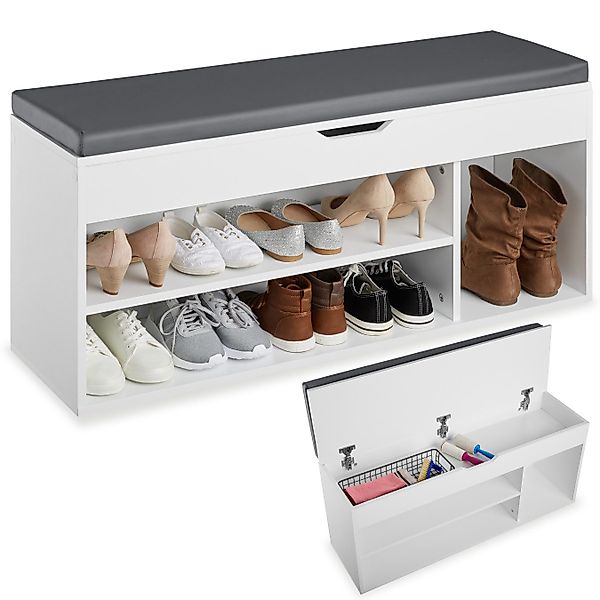 tectake Schuhschrank Schuhbank (Komplettset, 1-St., inkl. günstig online kaufen