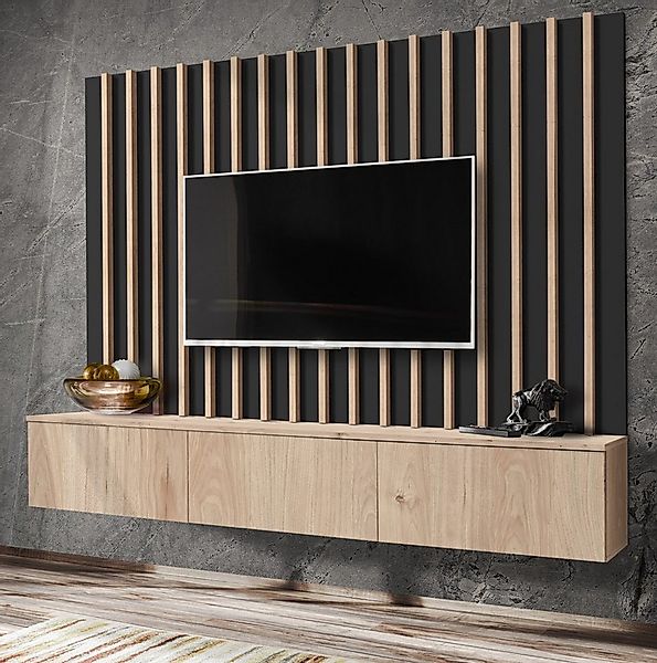 Furn.Design Lowboard Pearl (TV Mediawand in Eiche Dekor, Set, 2 St., Breite günstig online kaufen