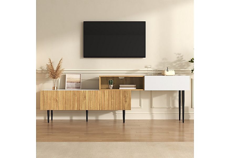 Ulife TV-Schrank Modularer TV-Möbel, Wohnzimmermöbel, TV-Board, Holzoptik + günstig online kaufen