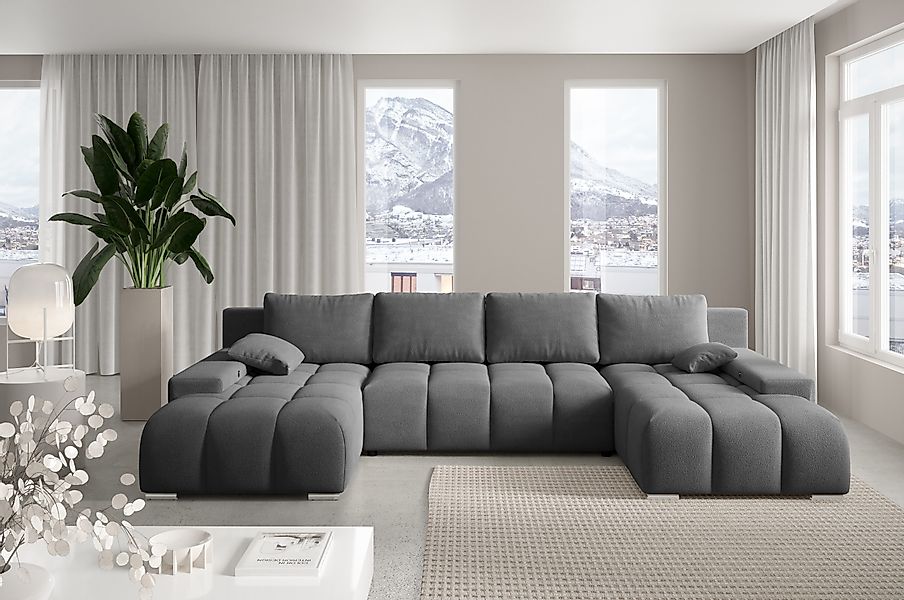 PROMETO Möbel Ecksofa Ecksofa Couch U-Form, günstig online kaufen