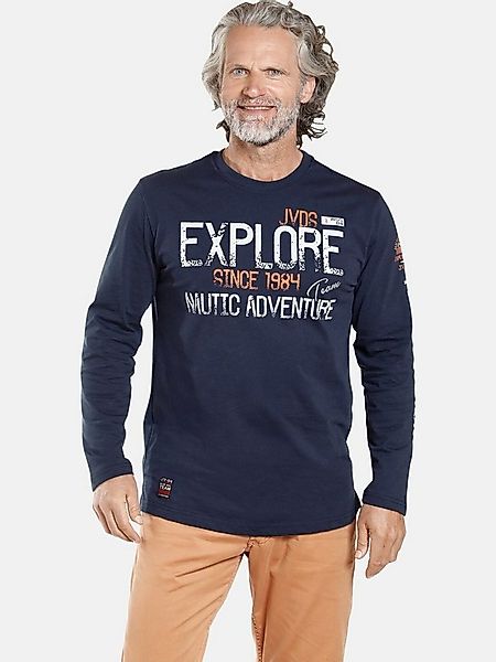 Jan Vanderstorm Langarmshirt ELION Langarmshirt, Entdecker Print günstig online kaufen