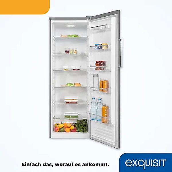exquisit Vollraumkühlschrank "KS350-V-H-040D inoxlook" 171,5 hoch 60 breit günstig online kaufen