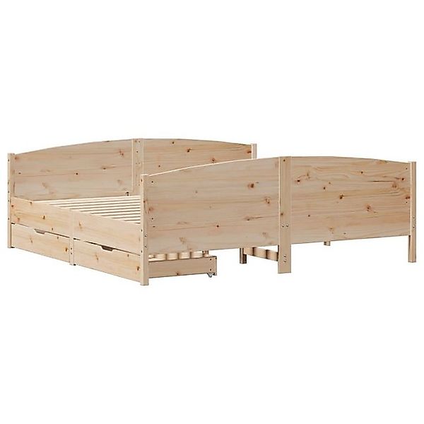 vidaXL Bett, Massivholzbett ohne Matratze 160x200 cm Kiefernholz günstig online kaufen