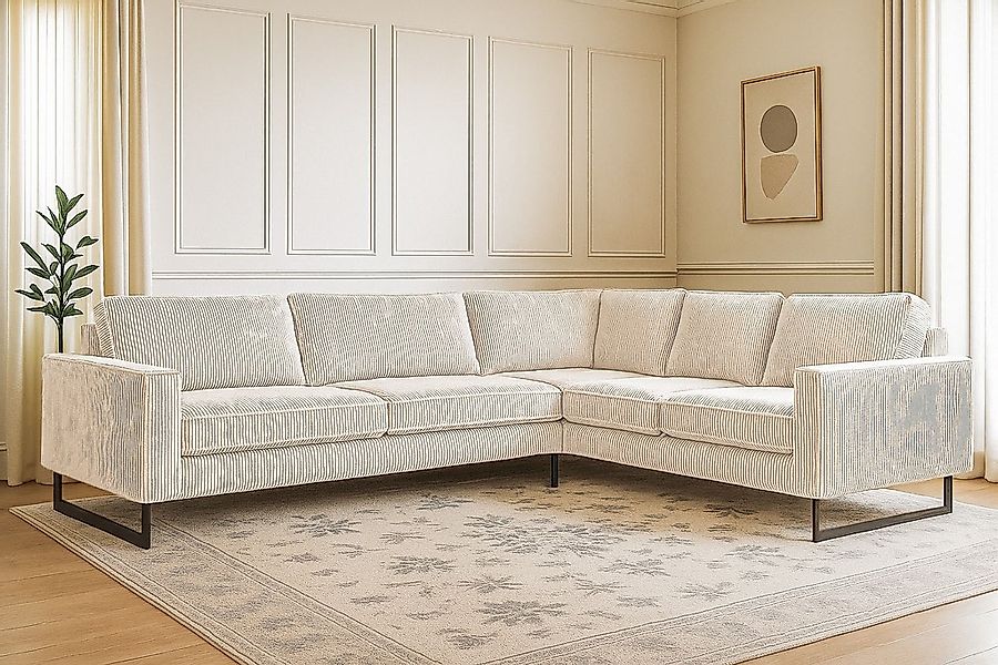 Home affaire Ecksofa "Pinto, XXL, 250/290 cm, langer Schenkel, Ottomane" Co günstig online kaufen
