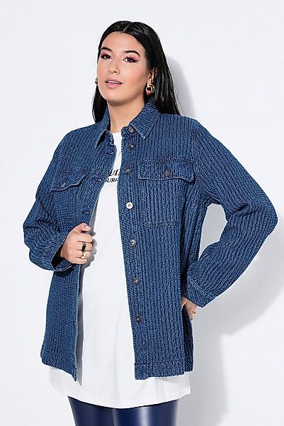 Studio Untold Sommerjacke Hemdjacke Wide Shape Struktur Langarm günstig online kaufen