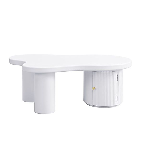 Asymmetrischer Couchtisch mit Stauraum, für Wohnzimmer und Büros, 100x60x37 günstig online kaufen