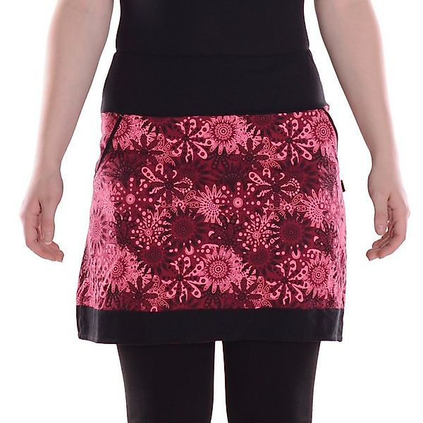 Vishes Minirock Damen Mini-Rock Baumwolle Blumen-Muster elastischer Bund mi günstig online kaufen