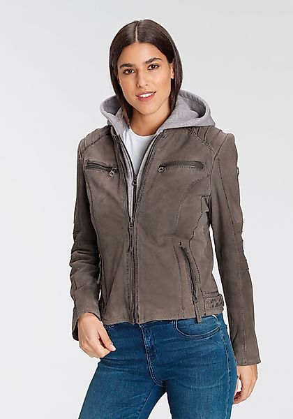 Mauritius Lederjacke "NOLAH", mit Kapuze, Two-in-One Style - mit abnehmbare günstig online kaufen