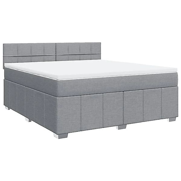 vidaXL Boxspringbett mit Matratze Hellgrau 180x200 cm Stoff 3287147 günstig online kaufen