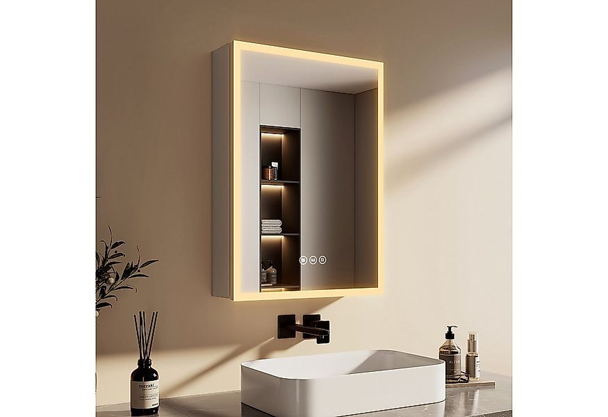 EMKE Spiegelschrank bad mit beleuchtung Badezimmerspiegelschrank Touch (1 t günstig online kaufen