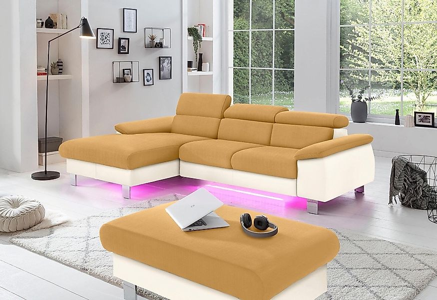 COTTA Polstergarnitur "Komaris L-Form", (Set), Set bestehend aus: Ecksofa m günstig online kaufen