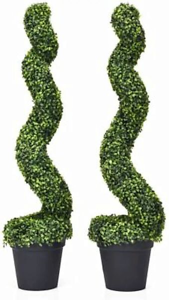 COSTWAY® Kunstpflanze 2er Set grün günstig online kaufen