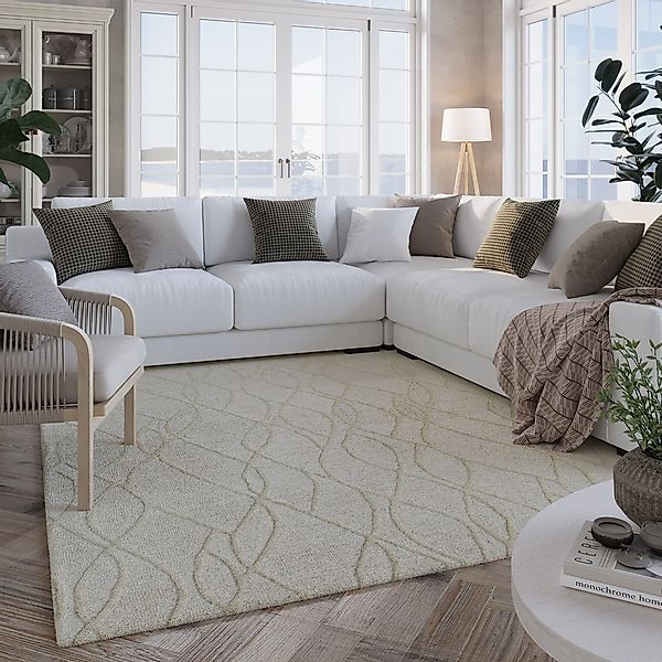 Wecon home Wollteppich »Hamptons TWENTYTHREE«, rechteckig, 15 mm Höhe, Läuf günstig online kaufen