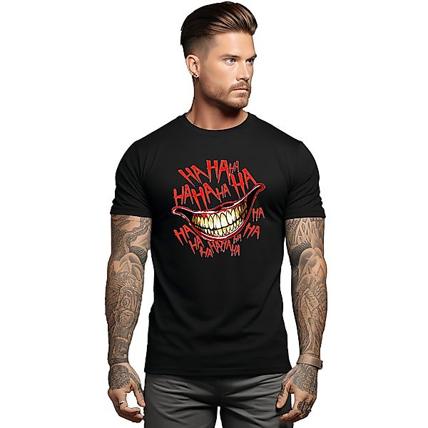Banco T-Shirt Rundhalsausschnitt Smiley Unifarben Herren günstig online kaufen