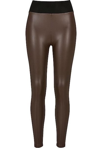 URBAN CLASSICS Leggings Urban Classics Damen Ladies Faux Leather High Waist günstig online kaufen