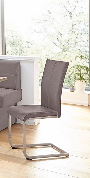 Home affaire Freischwinger »Nils«, (Set), 2 St., Luxus-Microfaser Lederopti günstig online kaufen