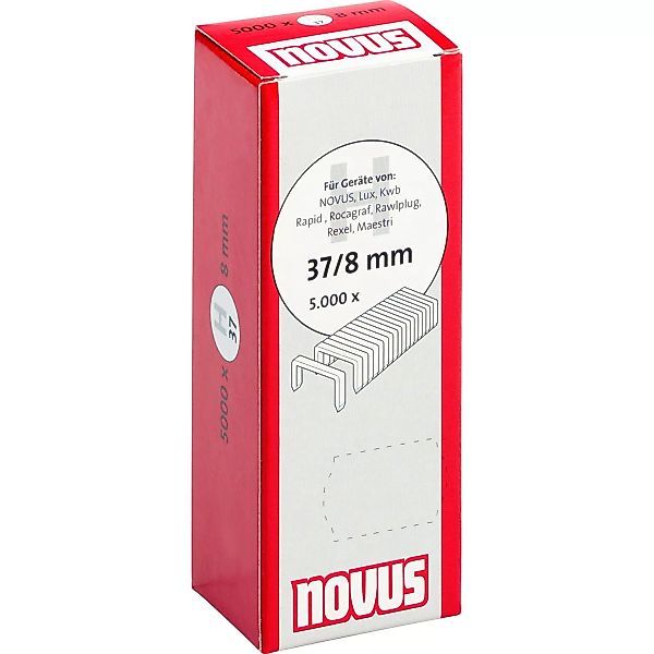 Novus Tackerklammern H 37 superhart 8 mm 5.000 Stück günstig online kaufen