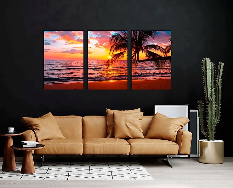 queence Acrylglasbild »Paradise Beach 3-teilig«, Strand, (1 St.) günstig online kaufen