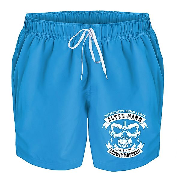deinshirt Badehose Schwimmshorts Totenkopf alter Mann günstig online kaufen
