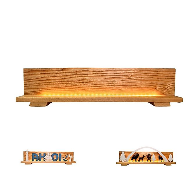 Weigla LED Dekolicht Dekosockel aus lackiertem Eschenholz, BxHxT: 60x14,4x7 günstig online kaufen