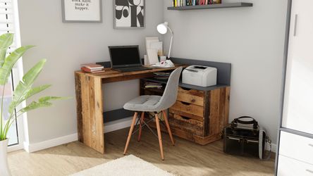 byLIVING Eckschreibtisch "Bern" mit viel Stauraum, Breite 129 cm, rechts od günstig online kaufen