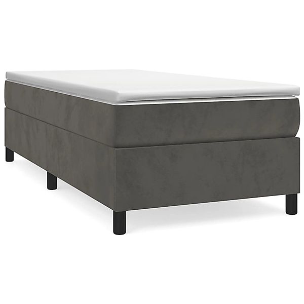 vidaXL Boxspringbett Dunkelgrau 90x200 cm Samt1396124 günstig online kaufen