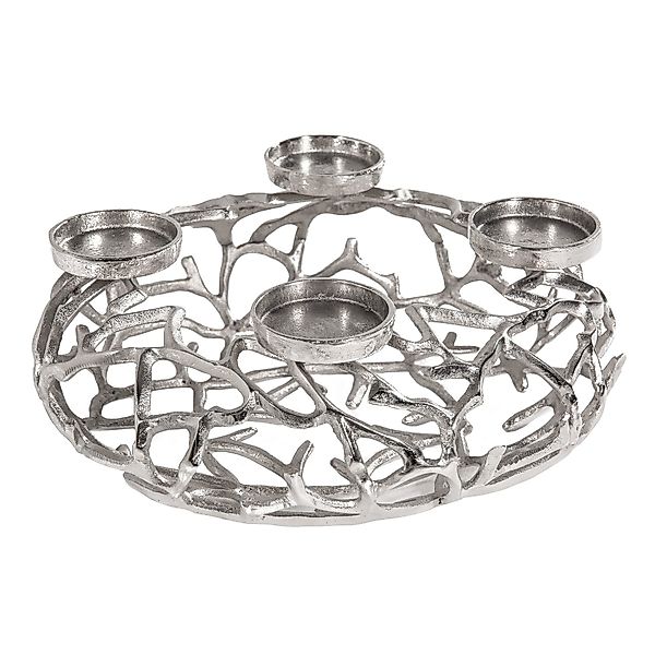 riess-ambiente Kerzenhalter ABSTRACT 38cm silber, Metall günstig online kaufen