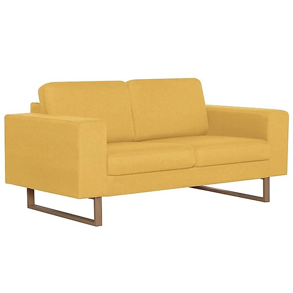 vidaXL Sofa, 2-Sitzer-Sofa Stoff Gelb günstig online kaufen