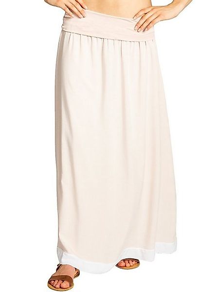 Caspar Faltenrock RO026 eleganter leichter langer Damen Sommer Maxirock günstig online kaufen