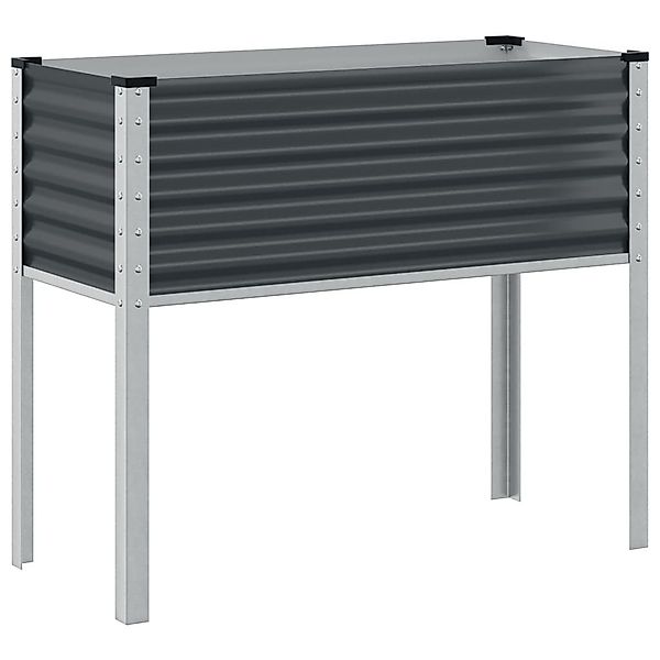 vidaXL Blumentopf Pflanzkübel Anthrazit 100x41x90 Stahl günstig online kaufen