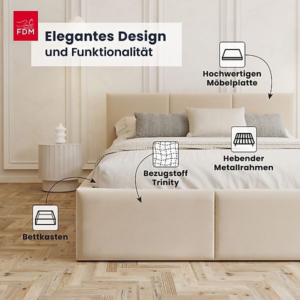 FDM Polsterbett modern mit Bettkasten MADE günstig online kaufen