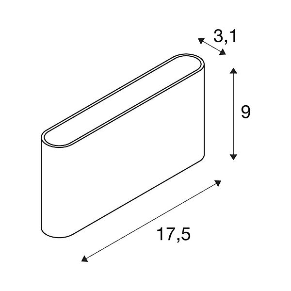 SLV Oval Außenwandleuchte up/down CCT 13,5cm weiß günstig online kaufen