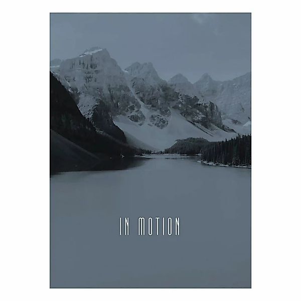 Komar Poster Word Lake In Motion Steel Natur B/L: ca. 30x40 cm günstig online kaufen