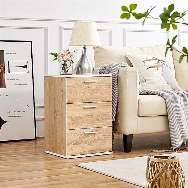 Yaheetech Nachttisch (1-St), Nachtschrank mit 3 günstig online kaufen