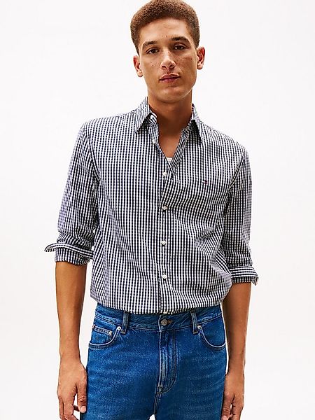 Tommy Hilfiger Langarmhemd FLEX POPLIN BIG GINGHAM regular fit, Button-down günstig online kaufen