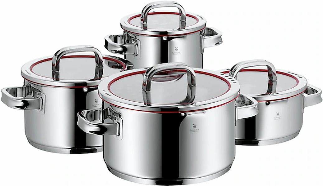 WMF Topf-Set »Function 4 Induktion, Glasdeckel mit 4 Abgießfunktionen« Crom günstig online kaufen