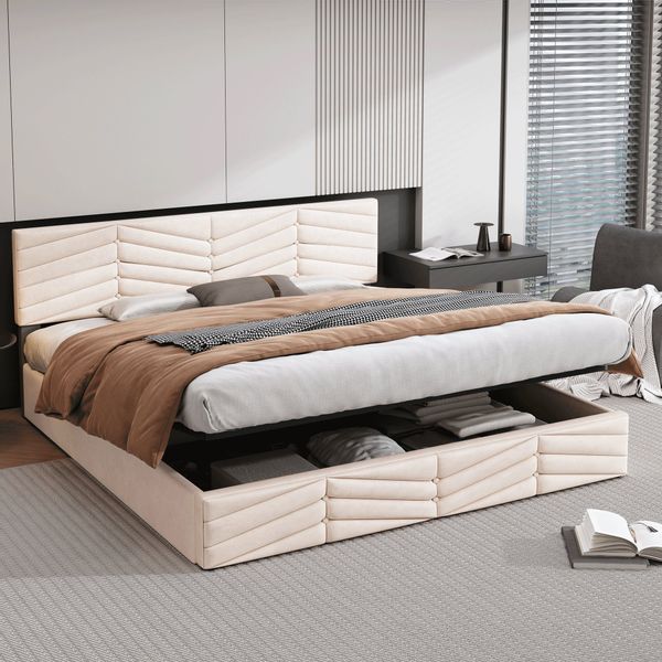 REDOM Polsterbett Doppelbett Bett Stauraumbett Jugendbett günstig online kaufen